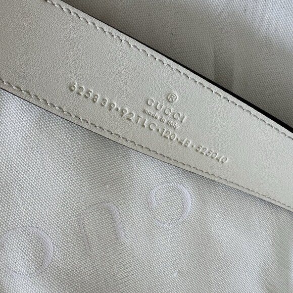 NEW GUCCI Belt White Supreme Brown 625839 Sz 120 Cm 48 In main image 5